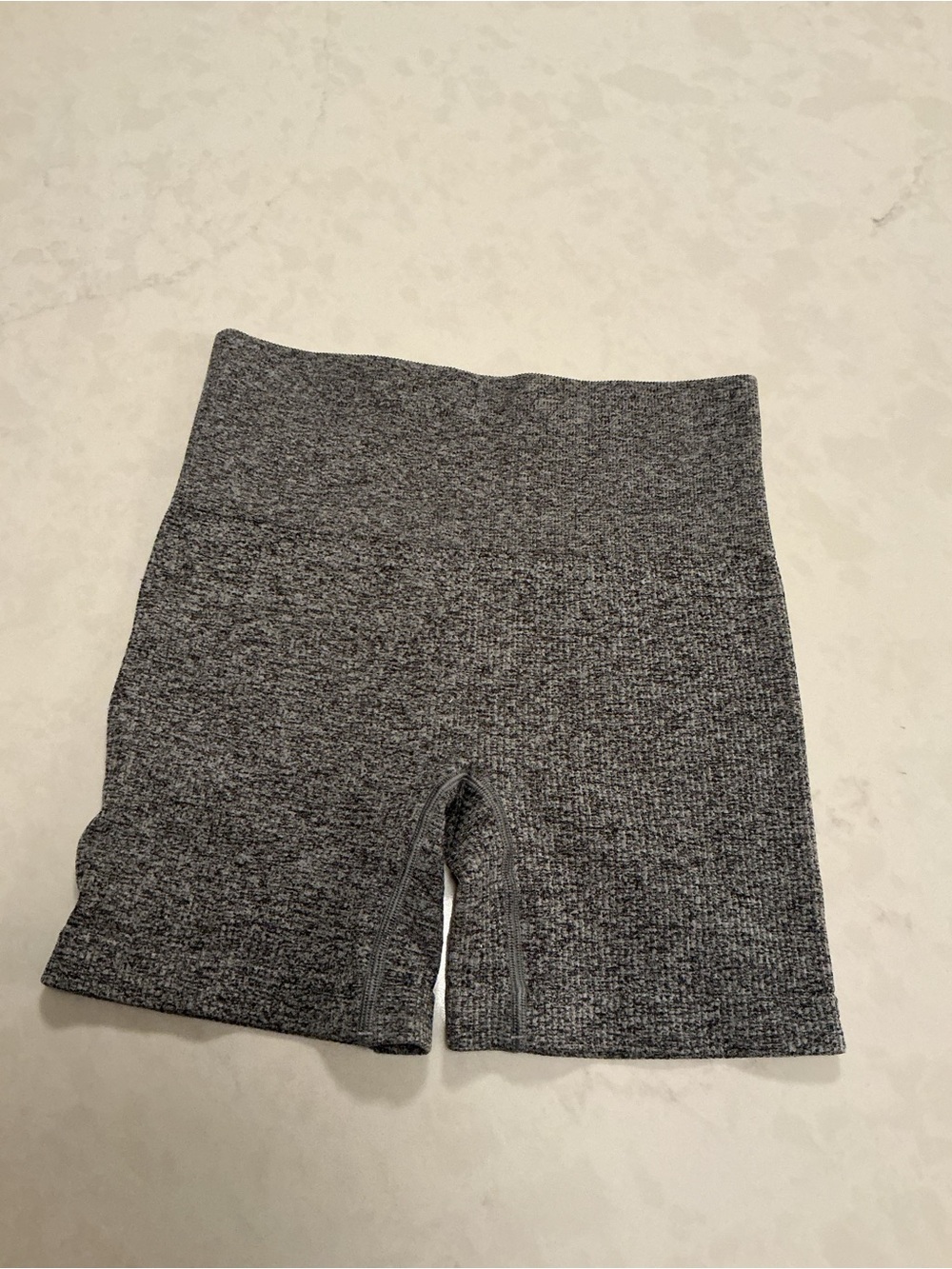Colsie Heather Gray High-Waist Seamless Bike Shorts